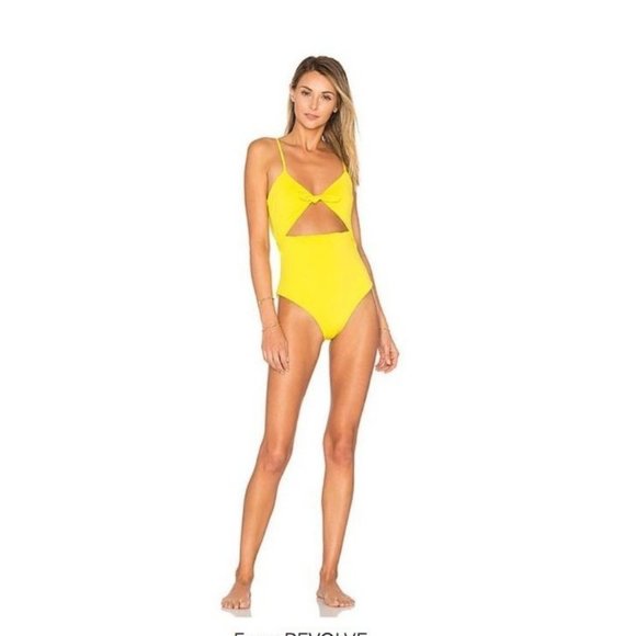 Mara Hoffman Other - Mara Hoffman Yellow Kia Cutout One-Piece Swimsuit Size XS
